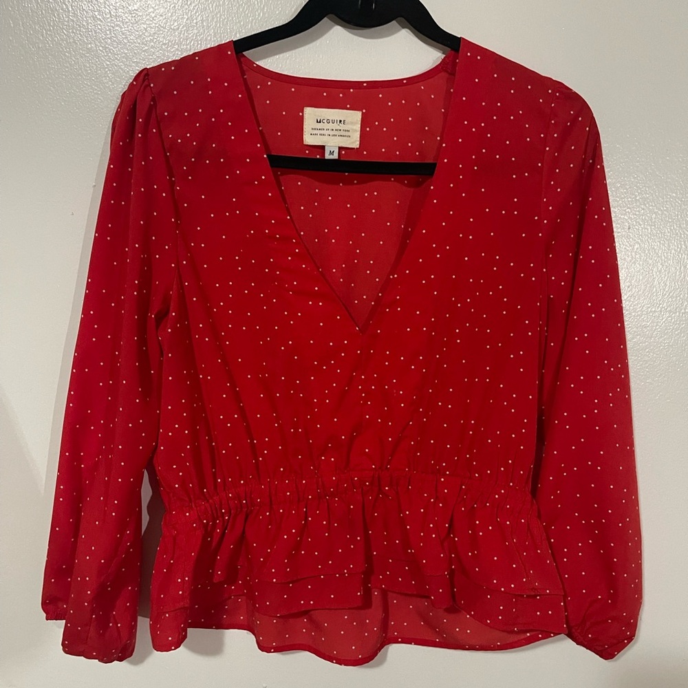 McGuire polka dot blouse